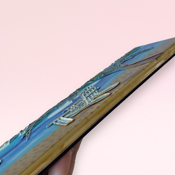 “Life is Good” Ceramic Tile Sign 15.75” Wall Hanging Beach Palm Trees - Picture 8 of 13